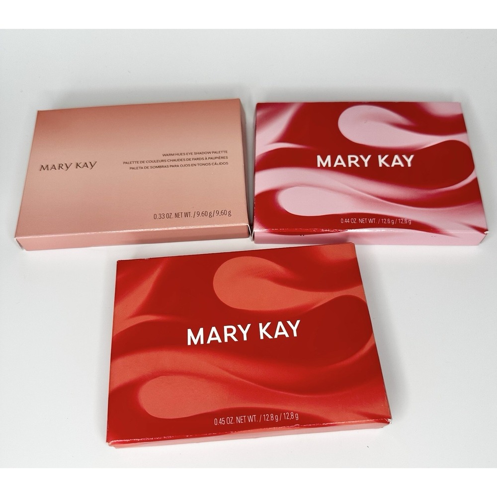 (Lot Of 3) MARY KAY EYESHADOW PALETTES INNER FIRE OUTER GLOW WARM HUES NIB